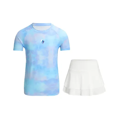 MESUCA Повседневный Спортивный Комплект Многоцветный Синий Топ+Белая Юбка Дети Возрастом 3-7 Лет