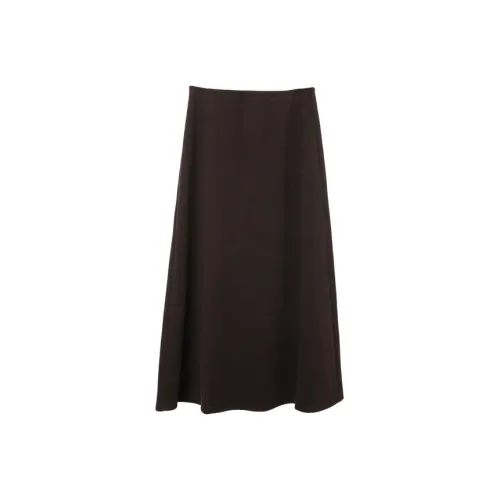SETIROM Повседневный Длинный Юбка Женские Кофе
