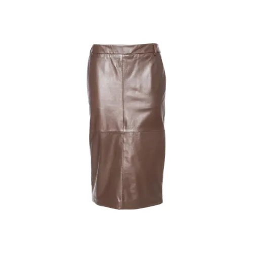 WEEKEND MaxMara Коричневая Женская Повседневная Длинная Юбка