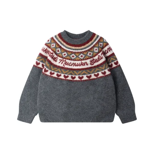 MUCMUKN Темно-серый Kids Свитеры