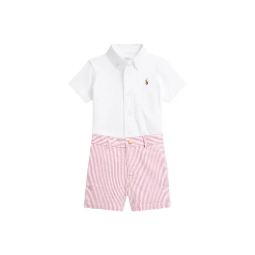 Polo Ralph Lauren SS25 Oxford Mesh Seersucker White Infant и Toddler