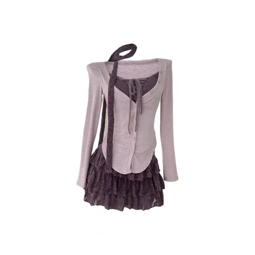 Local Gal Комплект с юбкой Женские Фиолетовый