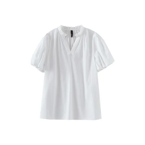 OUNIXUE Белые Женские Рубашки