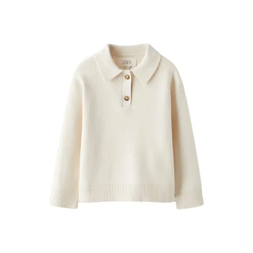 ZARA Свитер Белый Children Возраст 3-7 лет