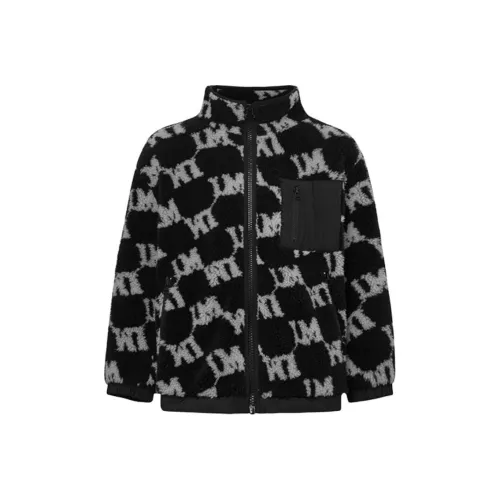 Little MO CO. Бархат Feel Пальто Детское Черная Подошва Жаккард