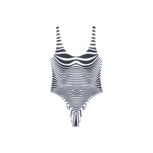 Jean Paul Gaultier SS25 Ван-Пис Купальник Женский Черный