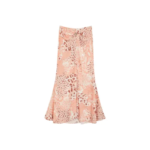 BEBE Повседневная длинная юбка женская оранжевая