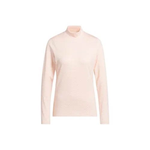 Adidas Beyond Два Тон Сетка Mock Гольф Одежда Женская Светло-Розовая