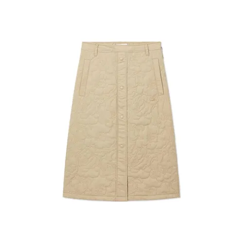 LACOSTE Повседневный Длинный Юбка Женские Молочный Кофейный