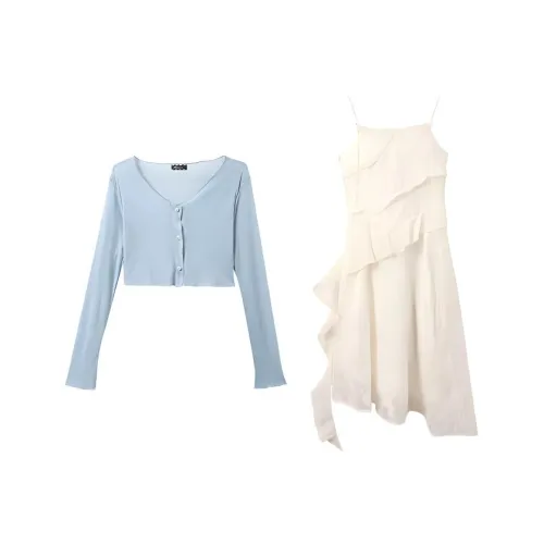 AFGGD Комплект с юбкой Женские Светло-Синий