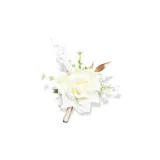 Любовь Цветочный Брошь [Молочно-белый]