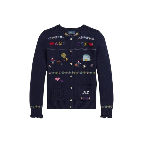 Polo Ralph Lauren Трикотажный Свитер FW24 Морской Синий Детский