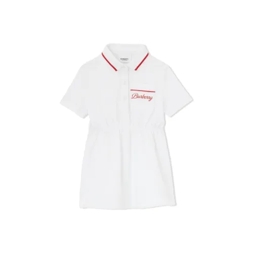 Burberry Детская одежда FW23 Буква Узор MID Длина Белый Младенец И Малыш