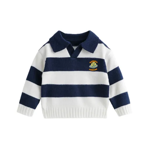 MARC JANIE Свитер Темно-синий Широкие полосы Детский