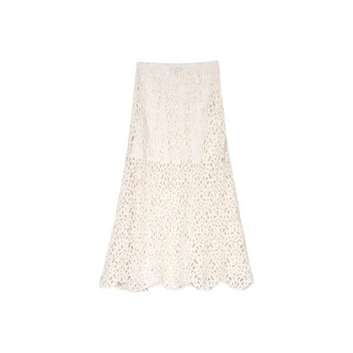Maje Повседневный Длинный Юбка Женская Светлый Умбра