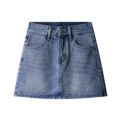 Water Embraces The Galaxy. Джинсовые короткие юбки Женские Винтажный синий