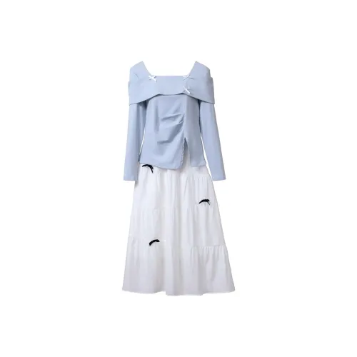 ARIADNAW STUDIO Комплект с юбкой Женские Синий