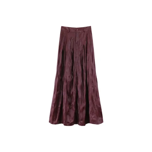 DianThia Повседневный Длинный Юбка Женские Красный