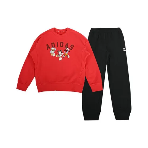 Adidas x Disney Повседневная спортивная одежда Красный черный Дети 3-7 лет