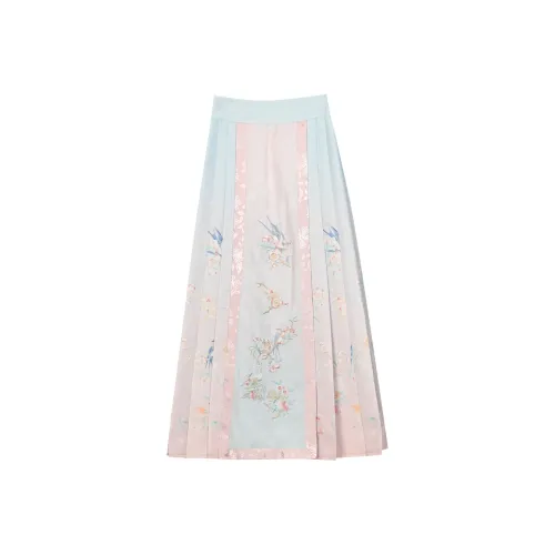 Snbl Китайская юбка с узором "конское лицо" Женская Ханьфу