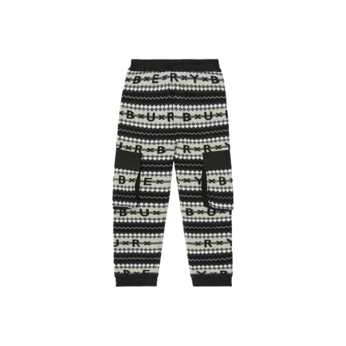 Детские Burberry Вязаные Спортивные Штаны Черные