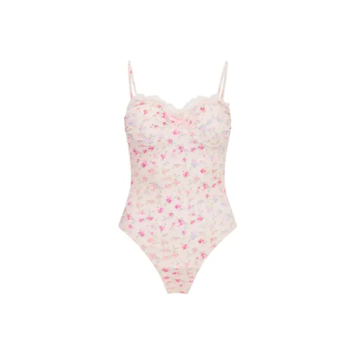 LOVESHACKFANCY Ван-Пис Купальник Женский Розовый