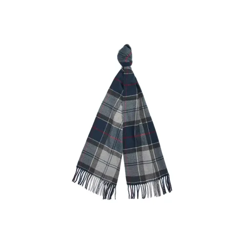 BARBOUR Акриловые вязаные шарфы унисекс черного цвета