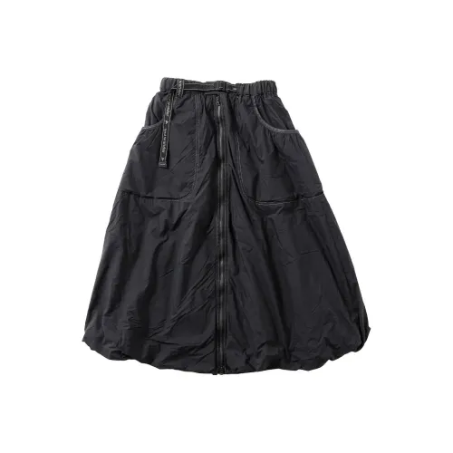 And Wander Повседневный Длинный Юбка Женские Черный