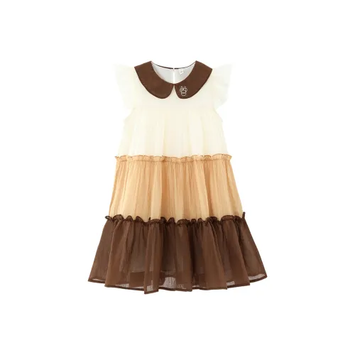 Disney Детское платье светлого кофейного цвета для детей 3-7 лет