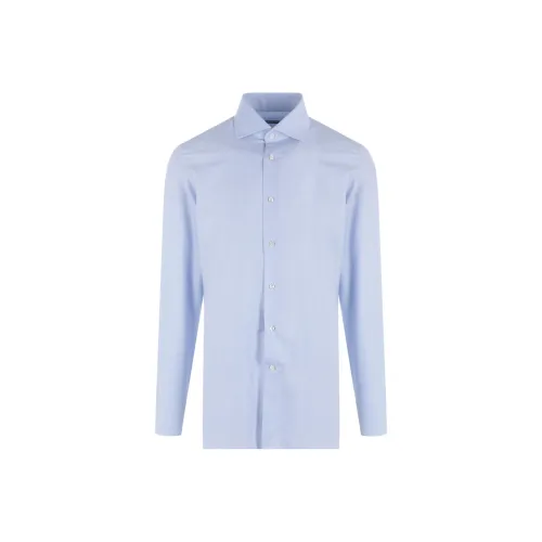Zzegna Мужские Синие Рубашки