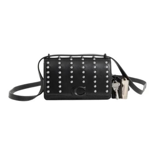 COACH Bandit Телячья кожа Сумка через плечо Маленькая Женская Черная