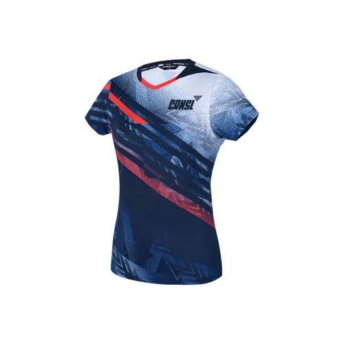 CORALIAN Бадминтон Джерси Женские Темно-синий Белый