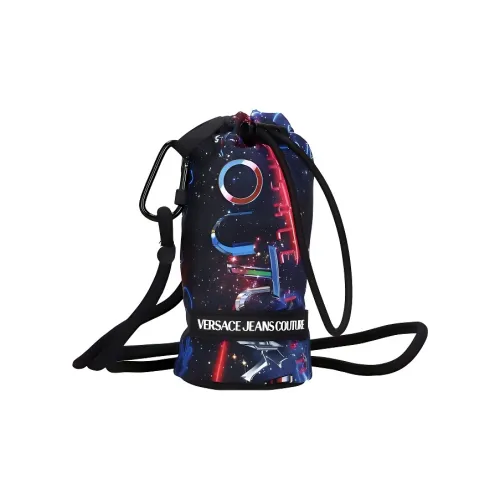 VERSACE JEANS COUTURE Сумка через плечо из ткани женская синяя