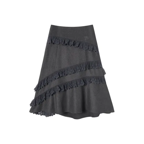 EPTISON WOMAN Повседневная длинная юбка женская серая