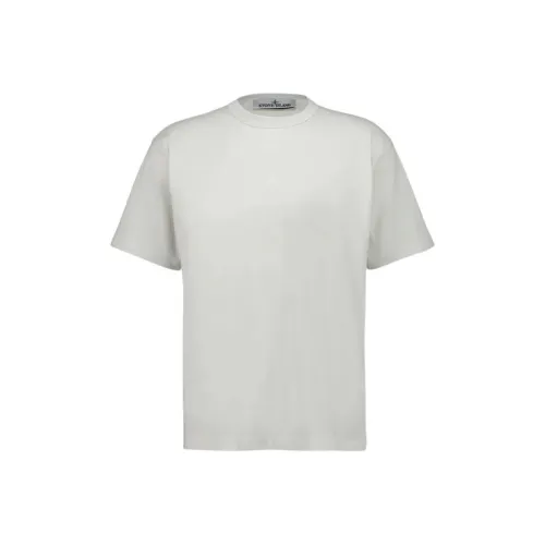 Stone Island Светло-Серый Мужской T-Рубашки