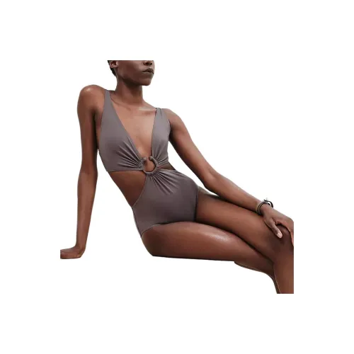 HERMES Van Pis Купальник Женский Коричневый