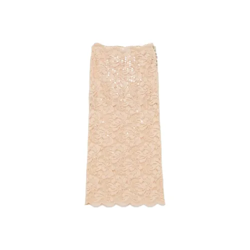 Paco Rabanne Повседневный Длинный Юбка Женские Бежевый