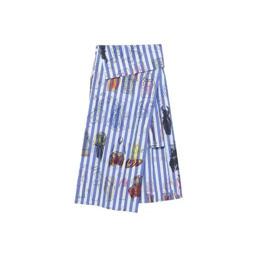 Vivienne Westwood Синие Женские Повседневные Длинные Юбки