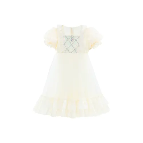 Disney Детское платье Белое Дошкольное