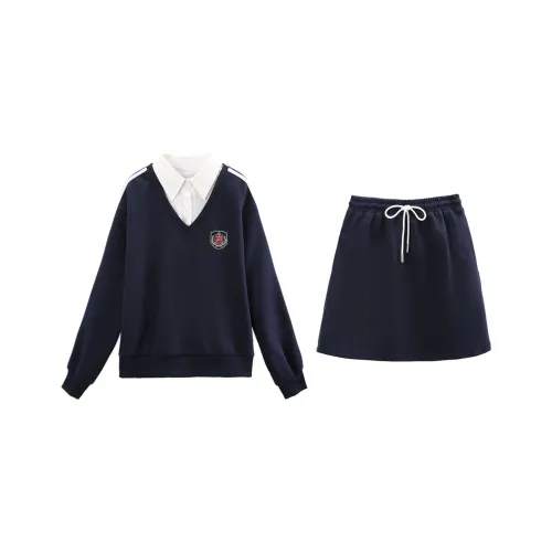 Комплект с юбкой A Paradise For Awakening Женские Темно-синий