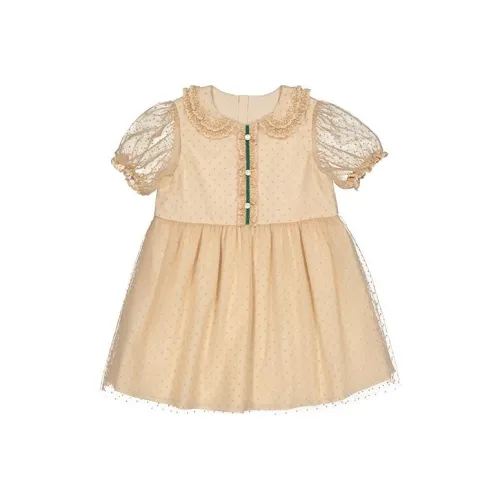 Happyology Легкий и Изящный High-End Утонченный Кружевная отделка Кружевное Платье 2-штучный комплект для детей 3-7 лет