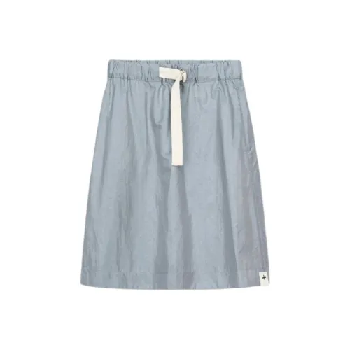 JIL SANDER SS25 Повседневный Длинный Юбка Женские 051 PEWTER Синий