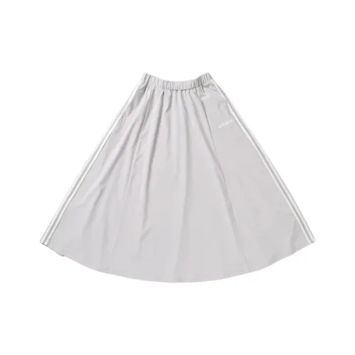 Конверс Эластичный Sideline Goard Повседневный Длинный Юбка Женские Светло-Серый