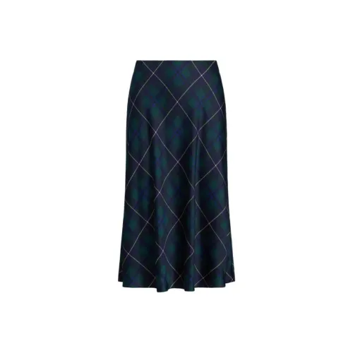 LAUREN RALPH LAUREN FW24 Повседневная длинная юбка женская синяя