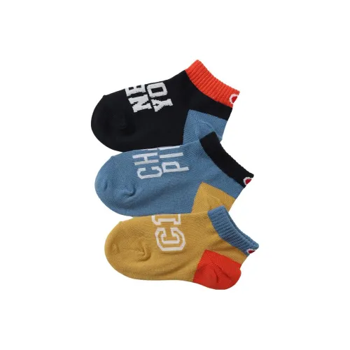 Чемпион 3 шт Черный+Синий+Желтый Детские носки