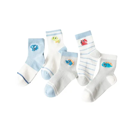 YeeHoO 5 Двойные Мультяшные Носки Унисекс Dinosaurs