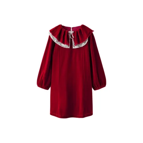 ZARA Детское платье красный китайский