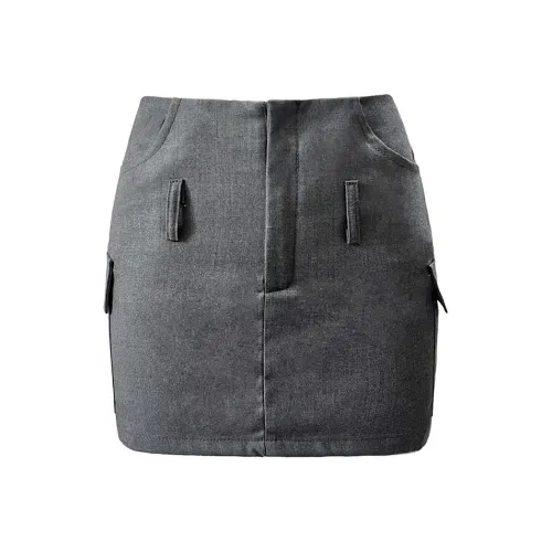 ZSFA Повседневные короткие юбки женские серые