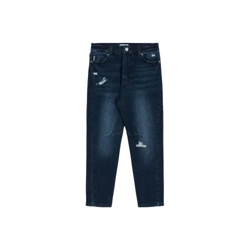 MOSCHINO Темно-синие Джинсы для детей