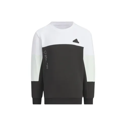 Adidas Толстовка Белый Черный Детский